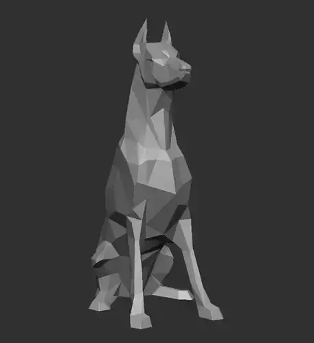 Doberman low poly