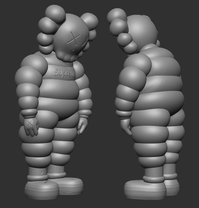 KAWS SUPREME 3D print model_2