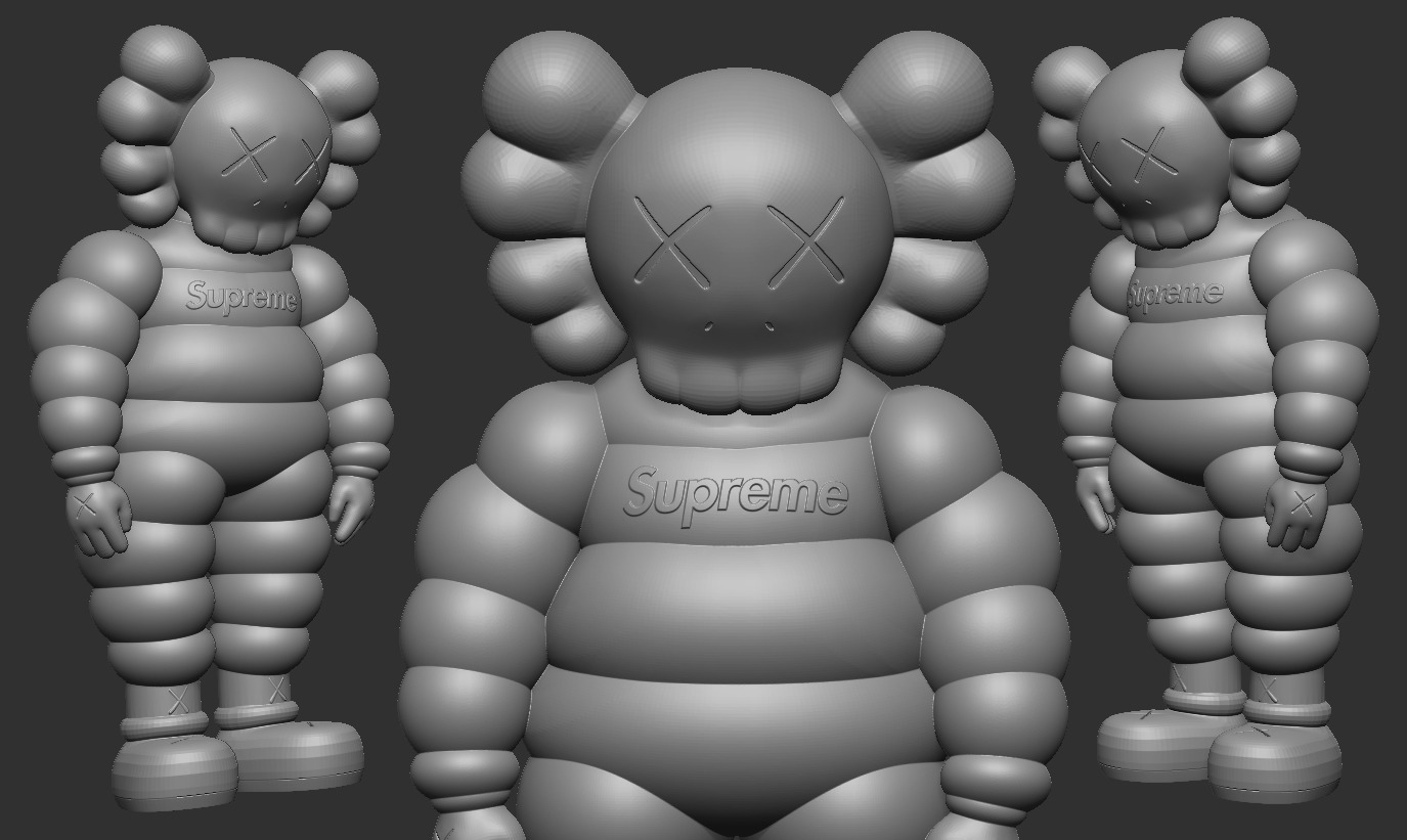 KAWS SUPREME 3D print model_1
