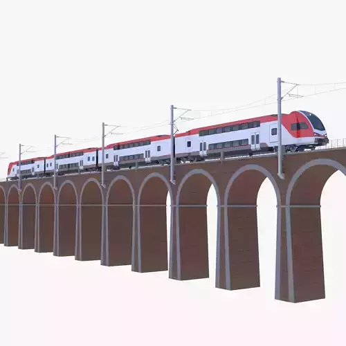 Stadler Kiss USA on viaduct
