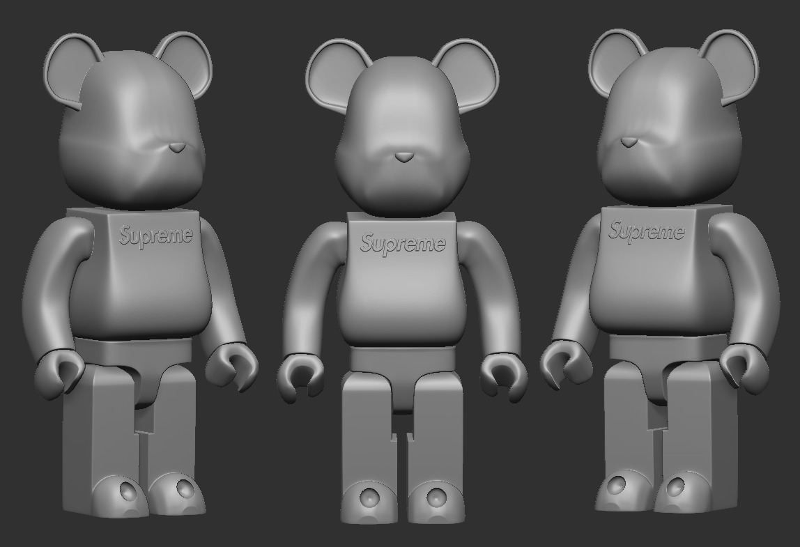 Bearbrick SUPREME 3D print model_2