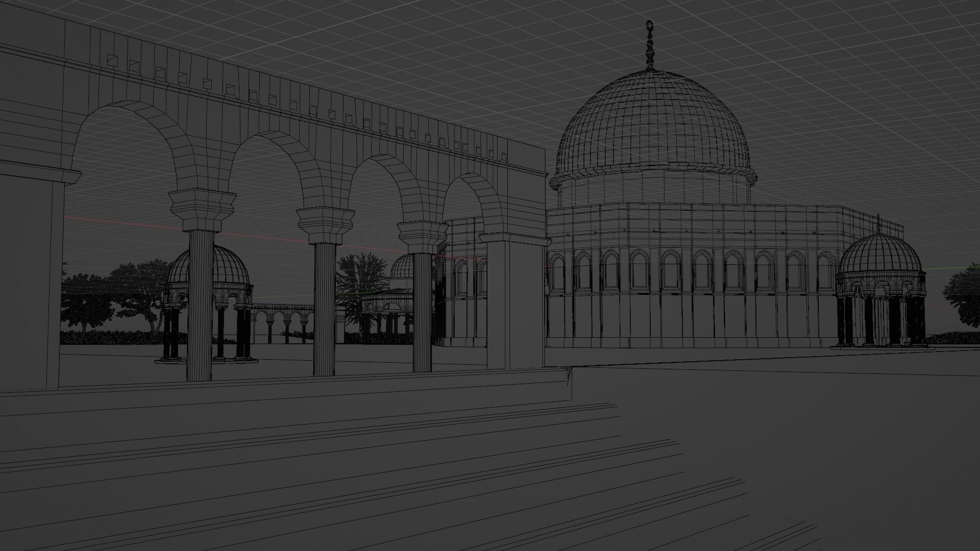JERUSALEM THE DOME OF THE ROCK AND ITS SURROUNDINGS 3D model_11