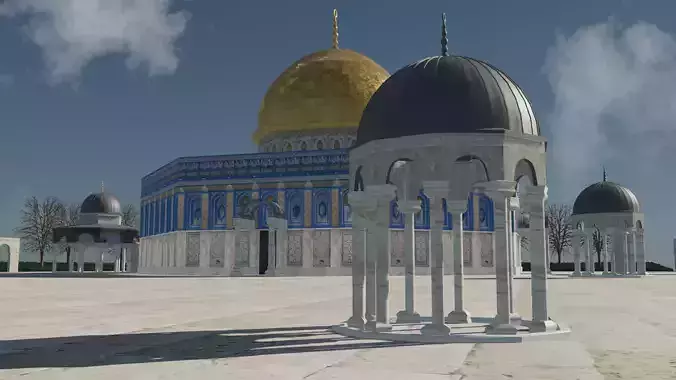 JERUSALEM THE DOME OF THE ROCK AND ITS SURROUNDINGS