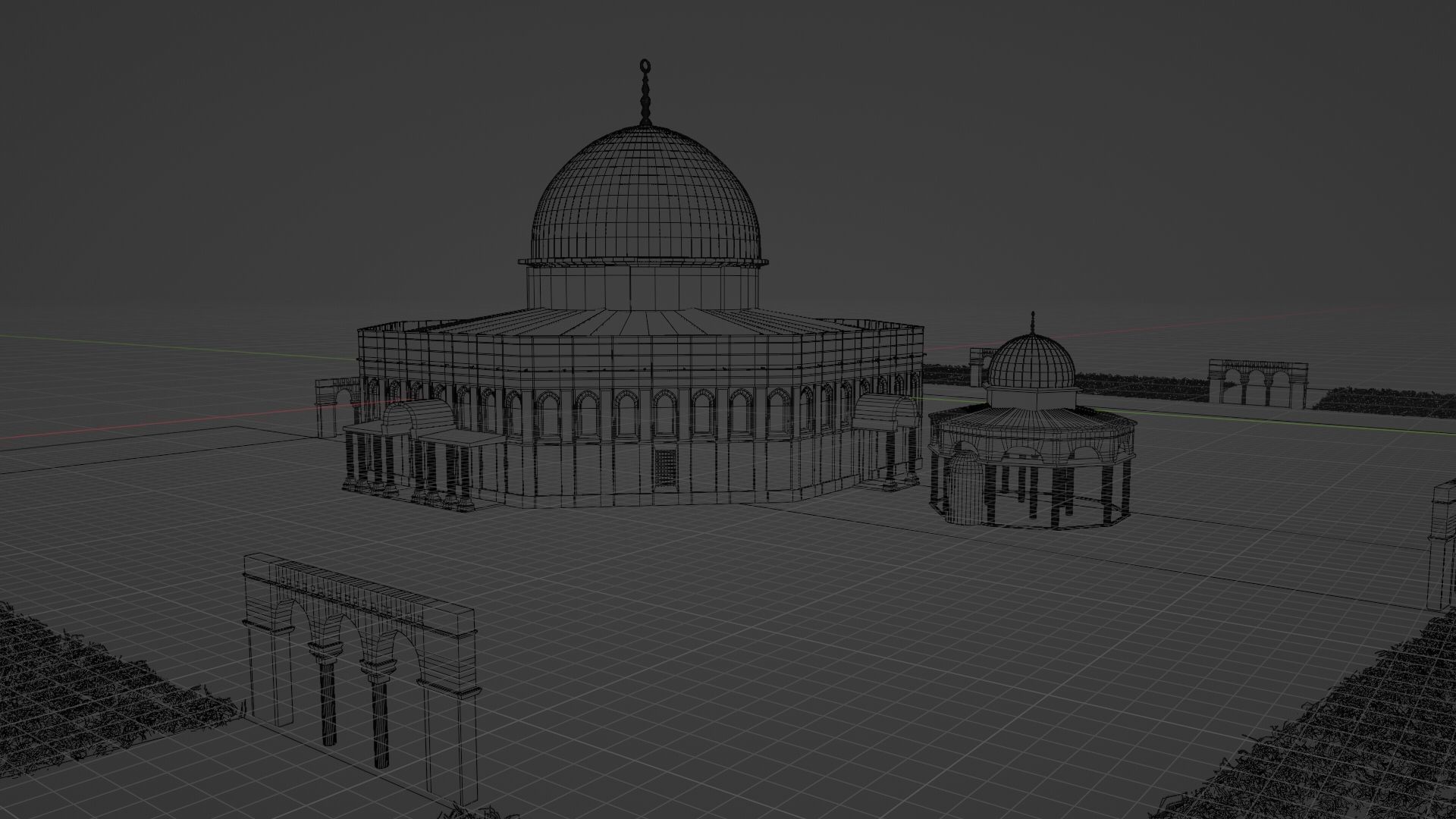 JERUSALEM THE DOME OF THE ROCK AND ITS SURROUNDINGS 3D model_12