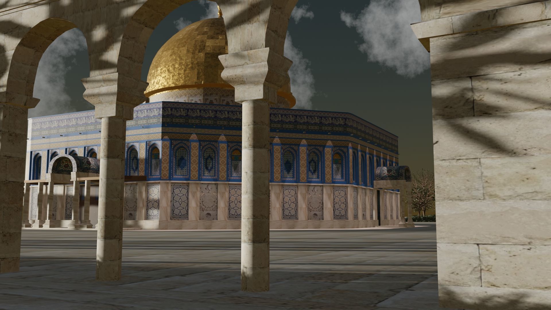 JERUSALEM THE DOME OF THE ROCK AND ITS SURROUNDINGS 3D model_9