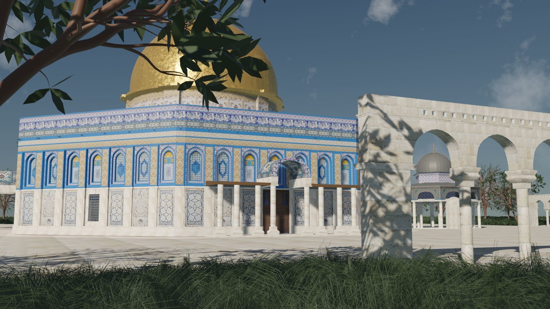 JERUSALEM THE DOME OF THE ROCK AND ITS SURROUNDINGS 3D model_8
