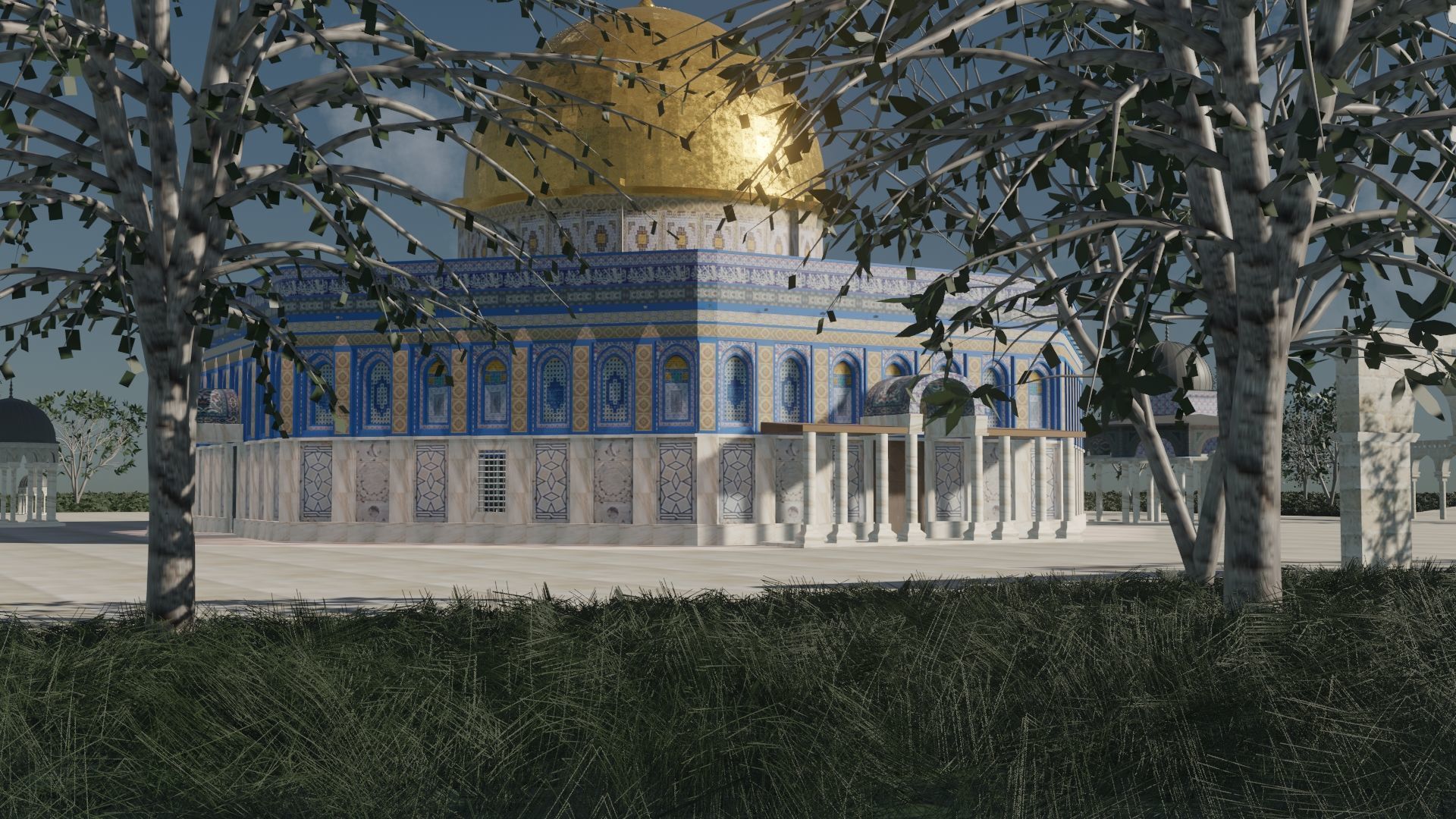 JERUSALEM THE DOME OF THE ROCK AND ITS SURROUNDINGS 3D model_3