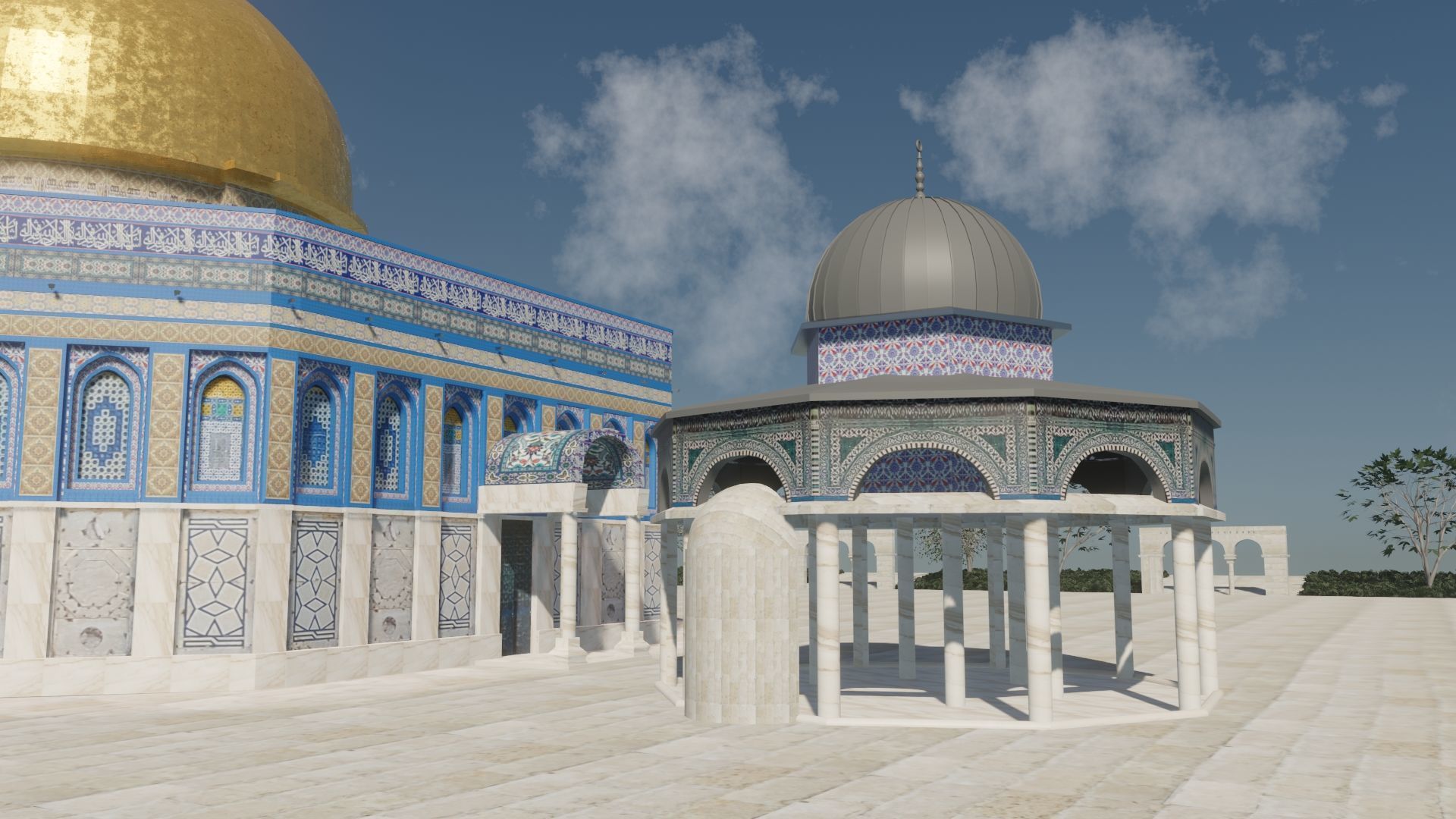 JERUSALEM THE DOME OF THE ROCK AND ITS SURROUNDINGS 3D model_5