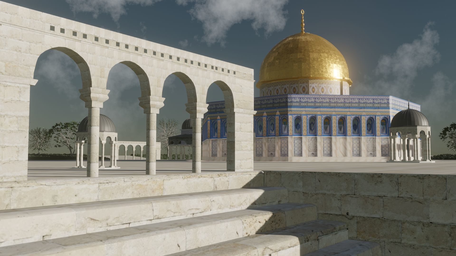 JERUSALEM THE DOME OF THE ROCK AND ITS SURROUNDINGS 3D model_6