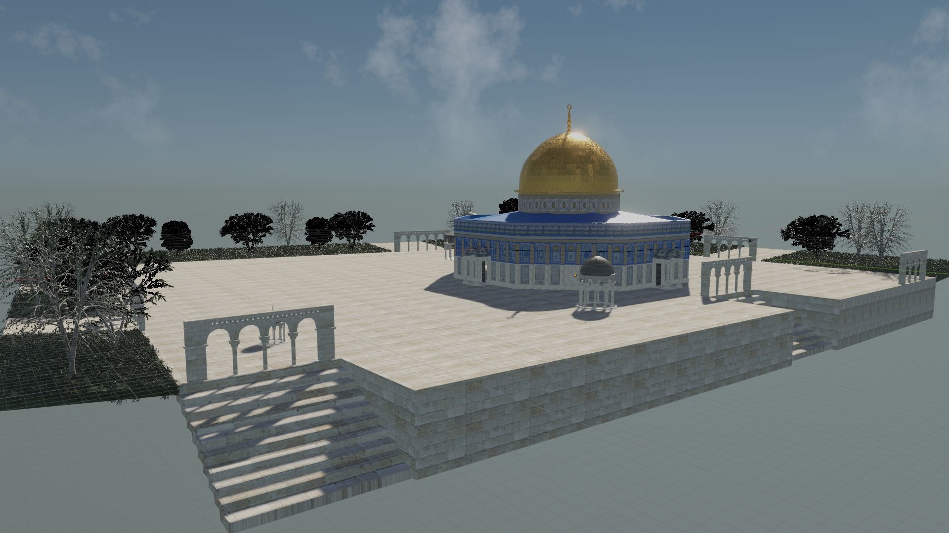 JERUSALEM THE DOME OF THE ROCK AND ITS SURROUNDINGS 3D model_4