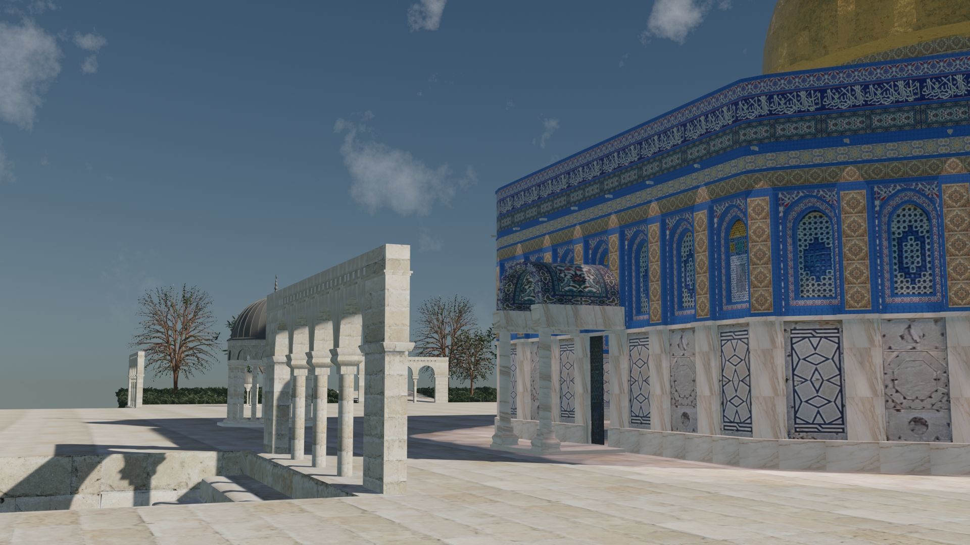 JERUSALEM THE DOME OF THE ROCK AND ITS SURROUNDINGS 3D model_7