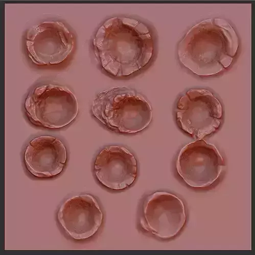 Hits On Tank Armour for Zbrush