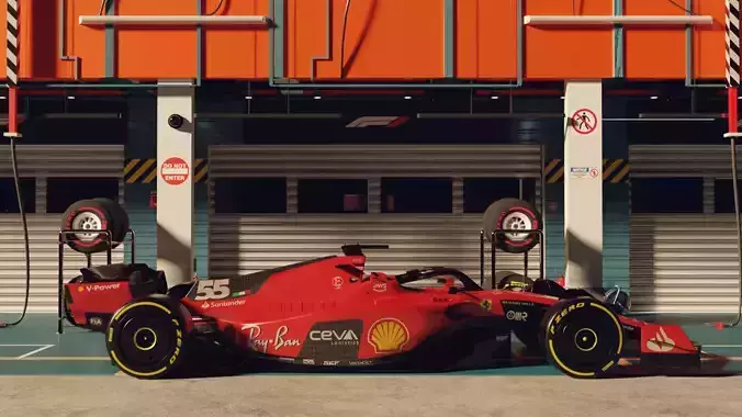 F1 Pitstop 3D model