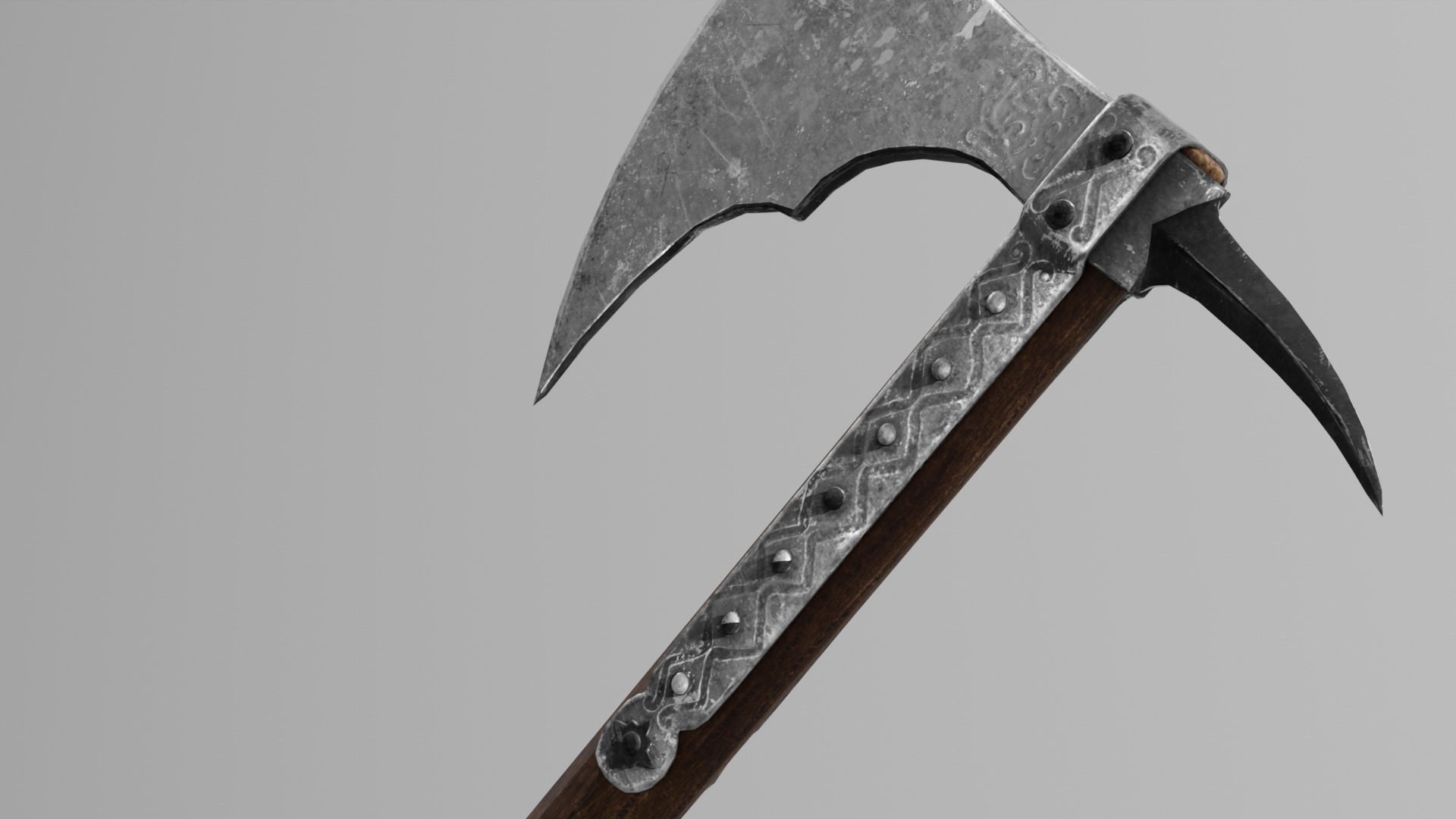 Battle Axe 3D model_3