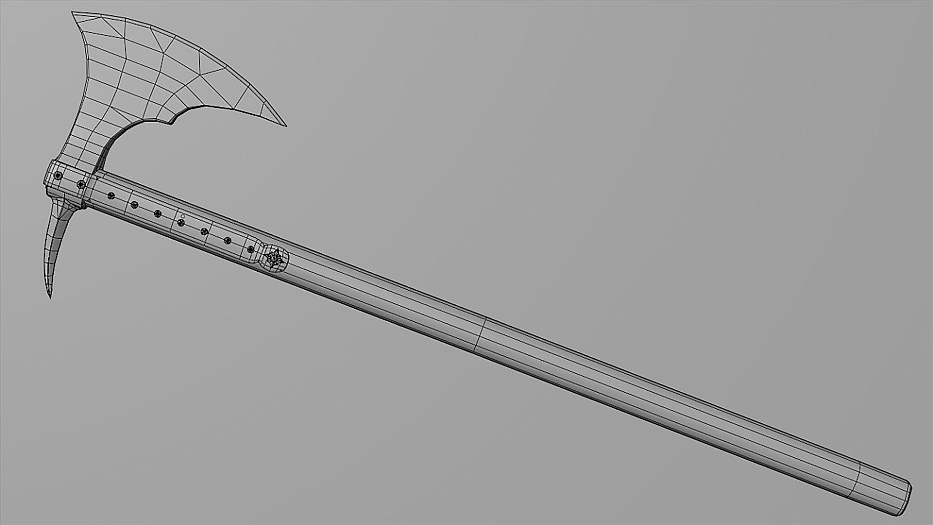 Battle Axe 3D model_6