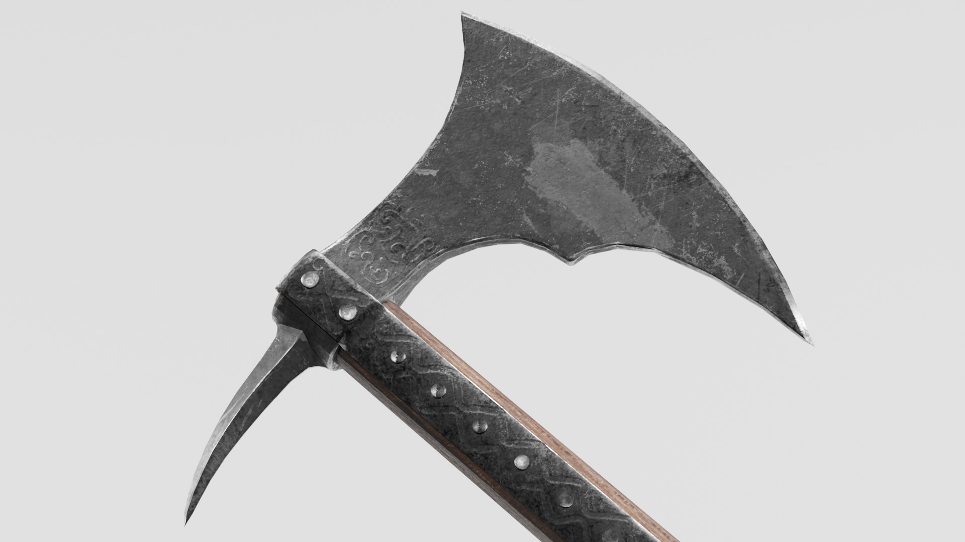 Battle Axe 3D model_5