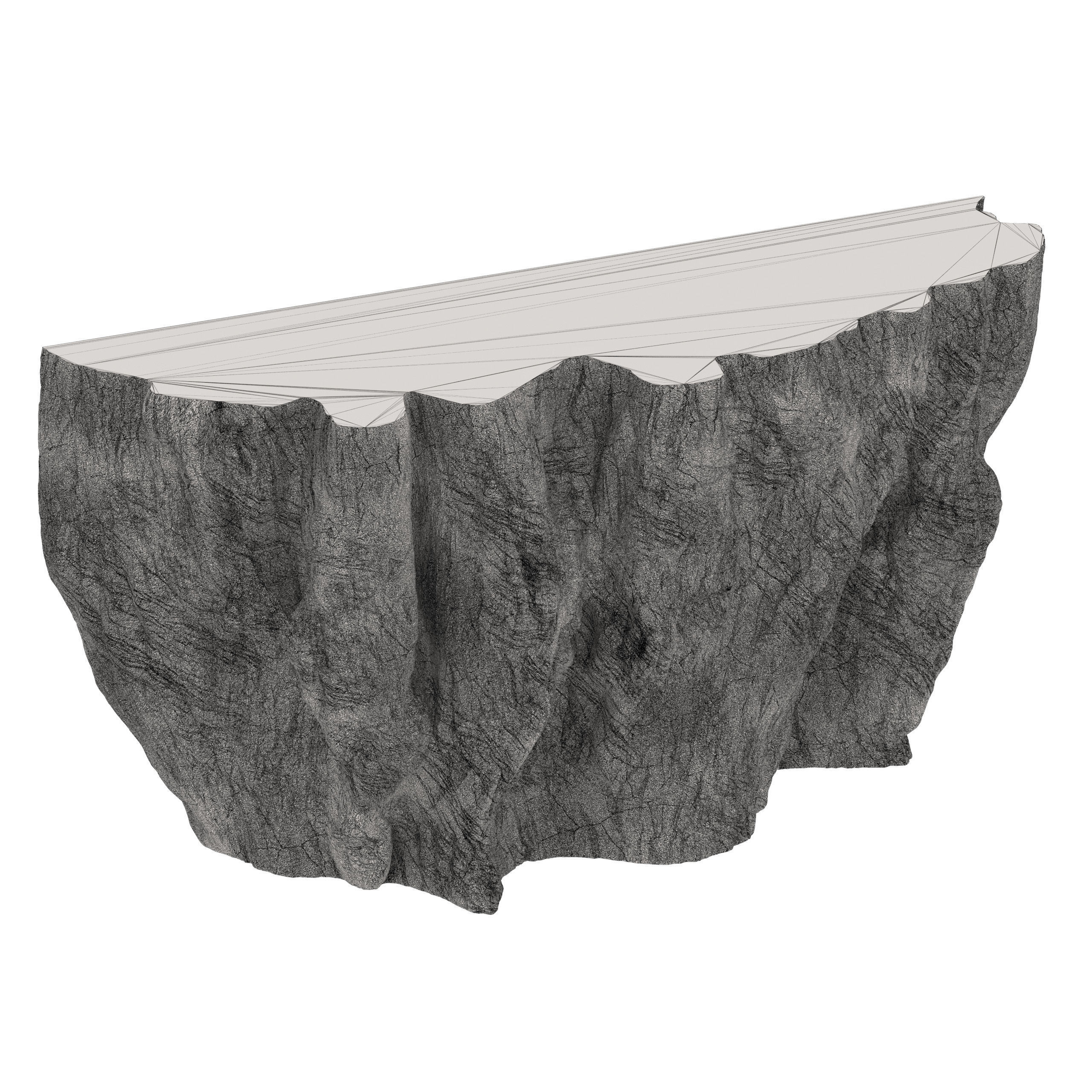 Palecek Camilla Fossilized Clam Console 3D model_6