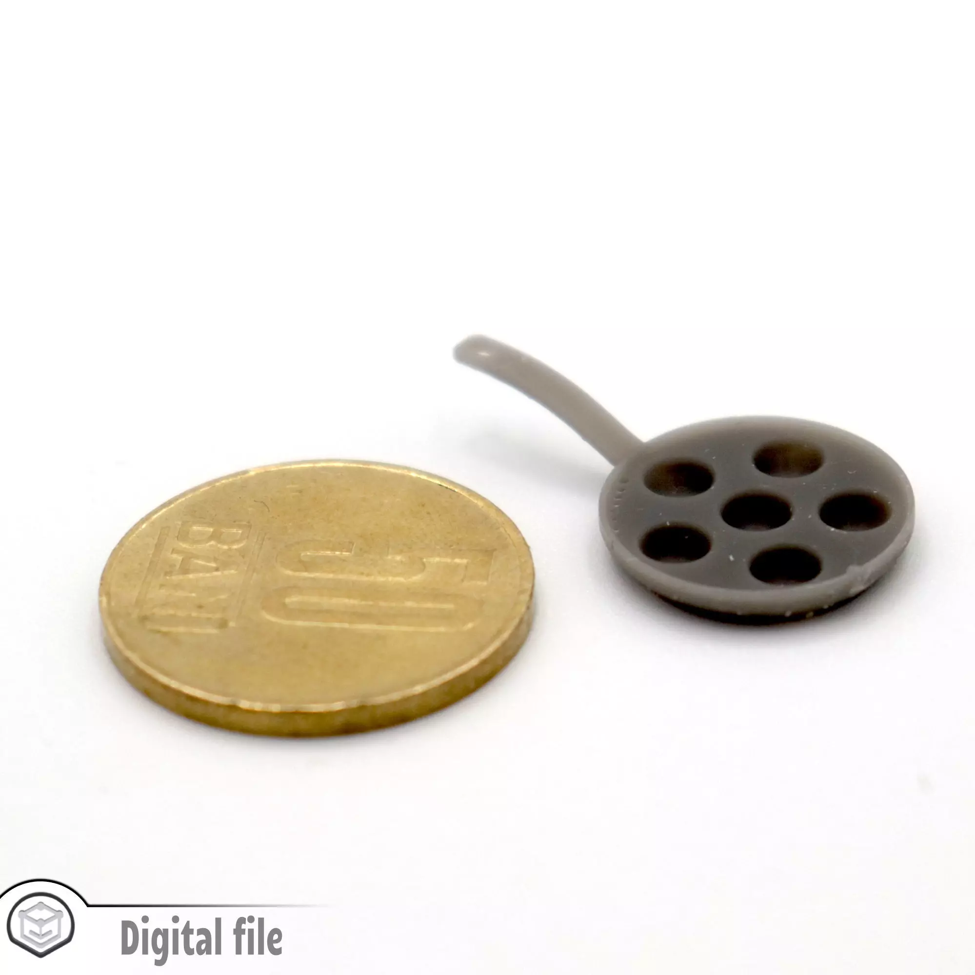 miniature dollhouse Danish pancake pan  3D print model_0