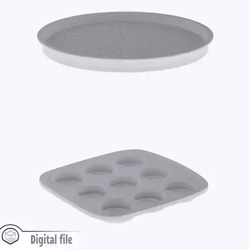 miniature dollhouse Pizza trays kitchen utensil 