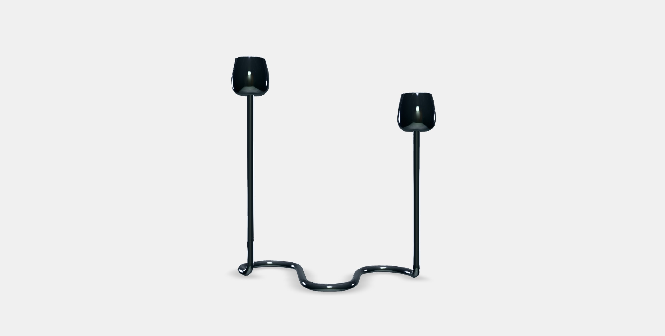 SILVERPARON Candlestick for 2 candles Low-poly 3D model_10