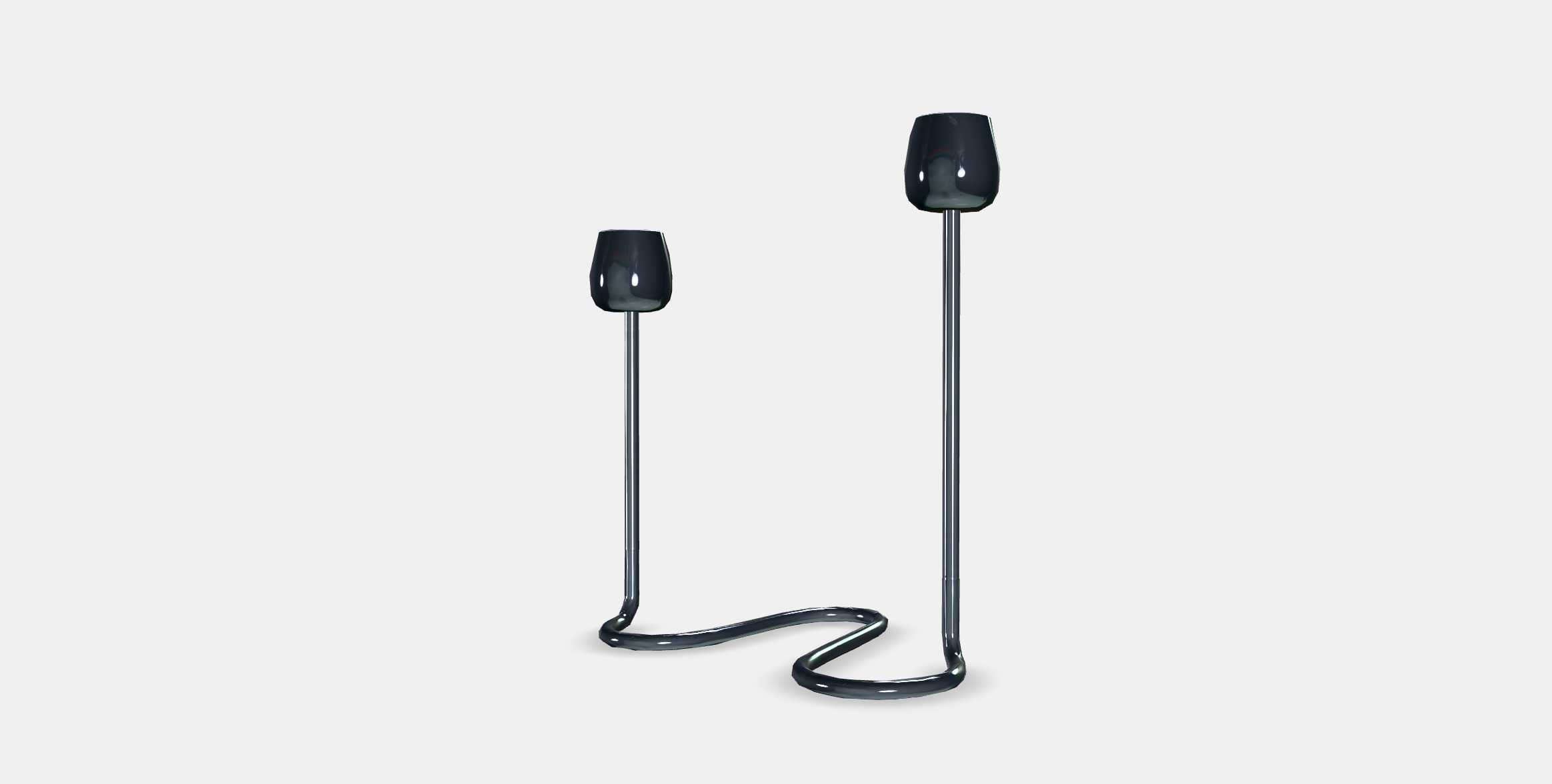 SILVERPARON Candlestick for 2 candles Low-poly 3D model_5