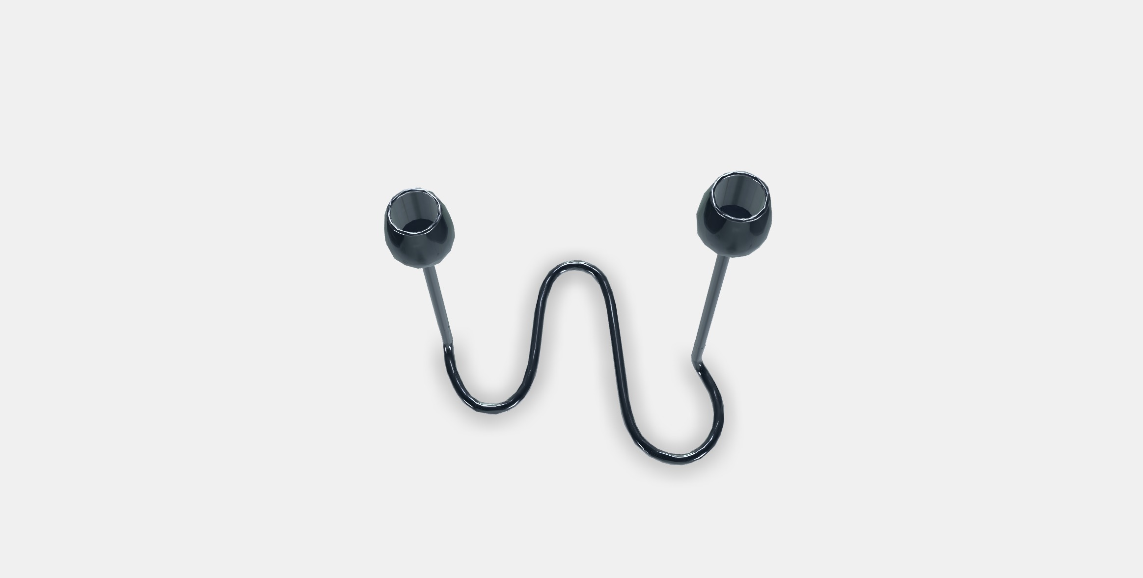 SILVERPARON Candlestick for 2 candles Low-poly 3D model_3