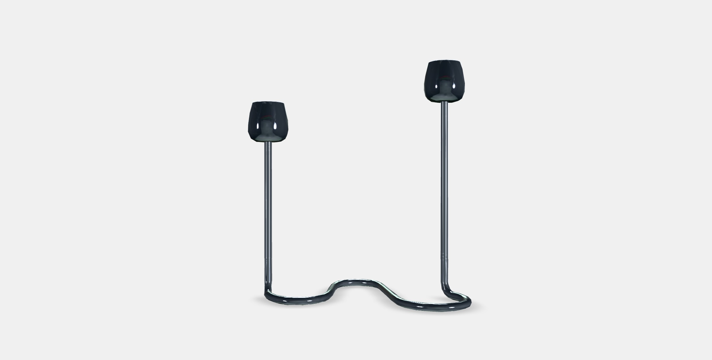 SILVERPARON Candlestick for 2 candles Low-poly 3D model_14