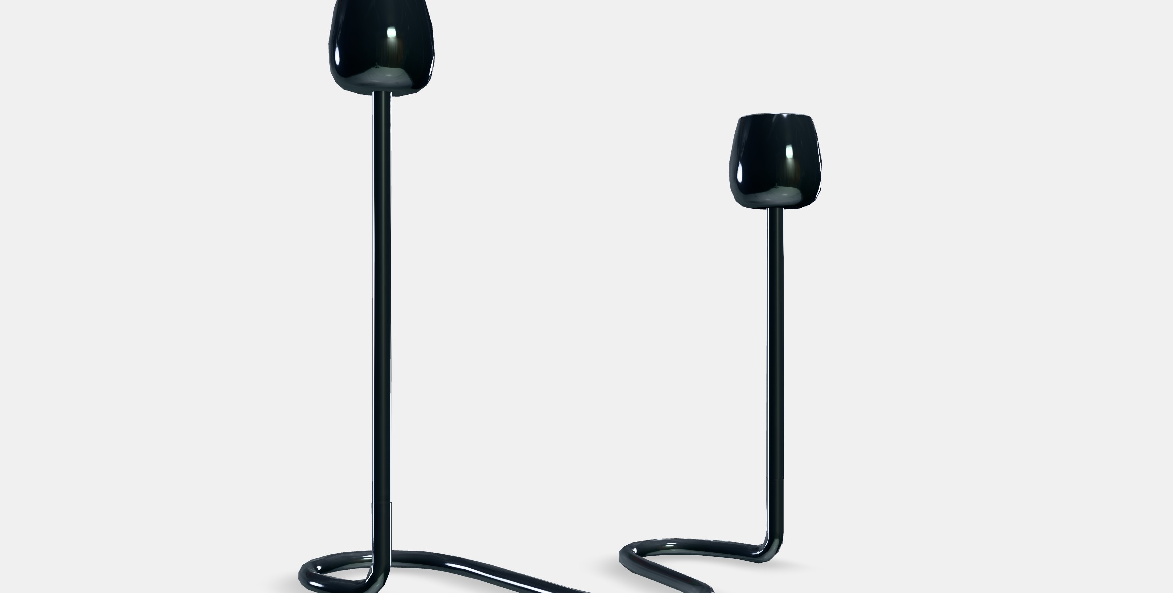 SILVERPARON Candlestick for 2 candles Low-poly 3D model_9