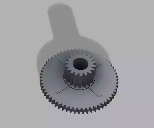 Spur Gear 60 Tooth  18 Tooth 3D print model
