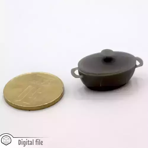 miniature dollhouse set of 2 oven pans  3D print model