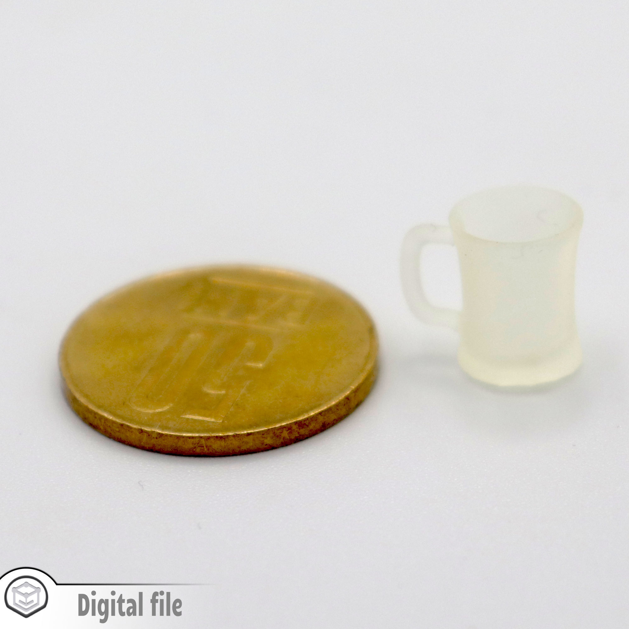 miniature dollhouse set of 3 beer glasses  3D print model_3