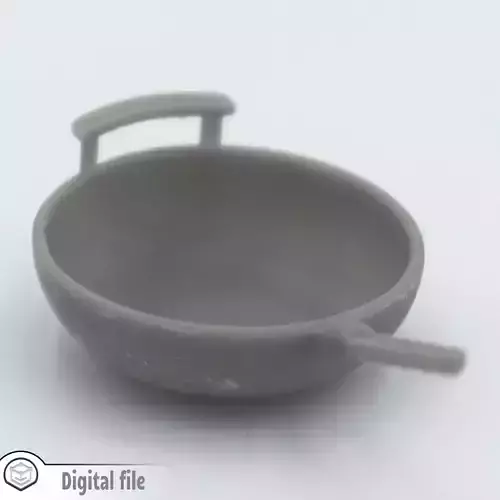miniature dollhouse Wok pan 