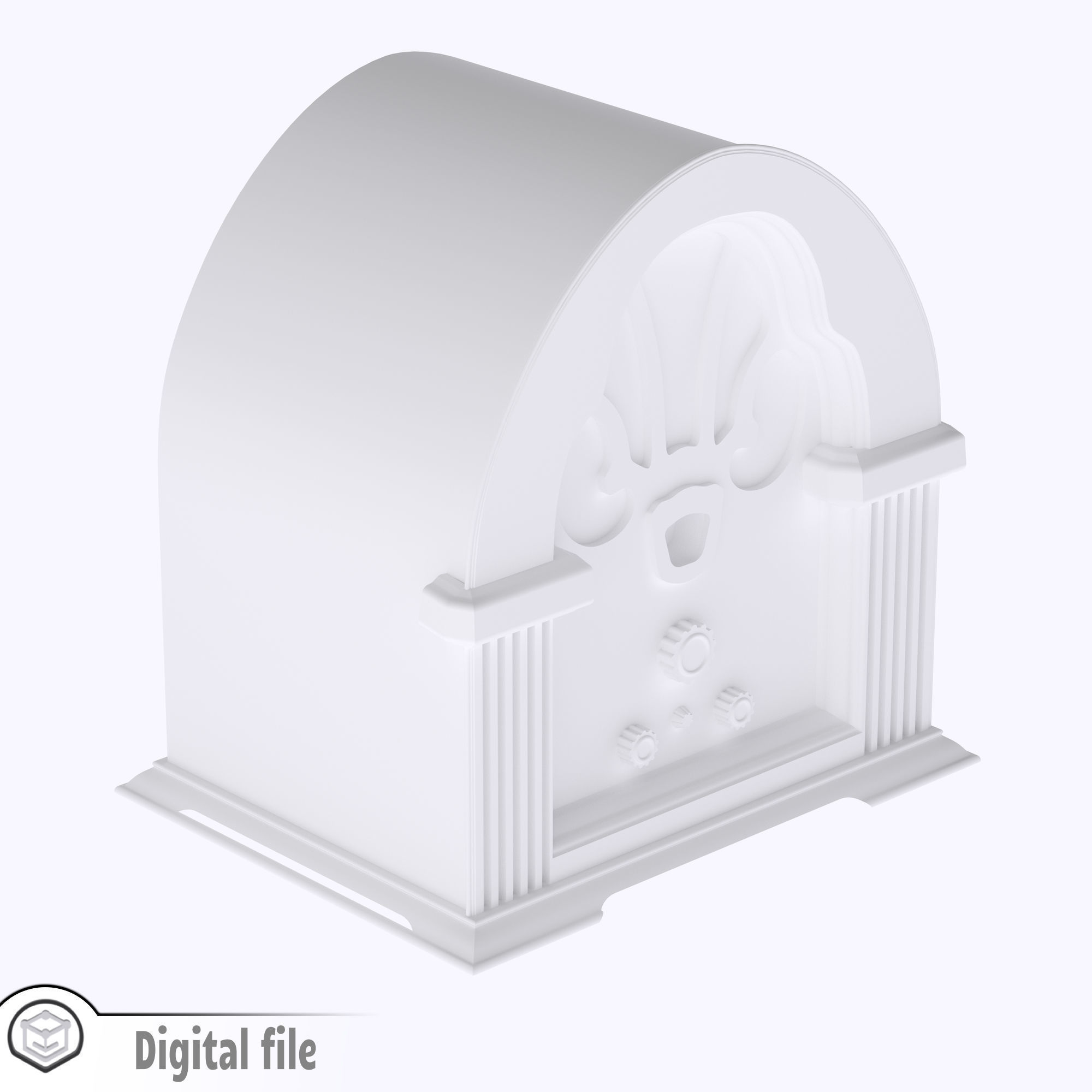 miniature Philco Model 90 Cathedral Radio 3D print model_4