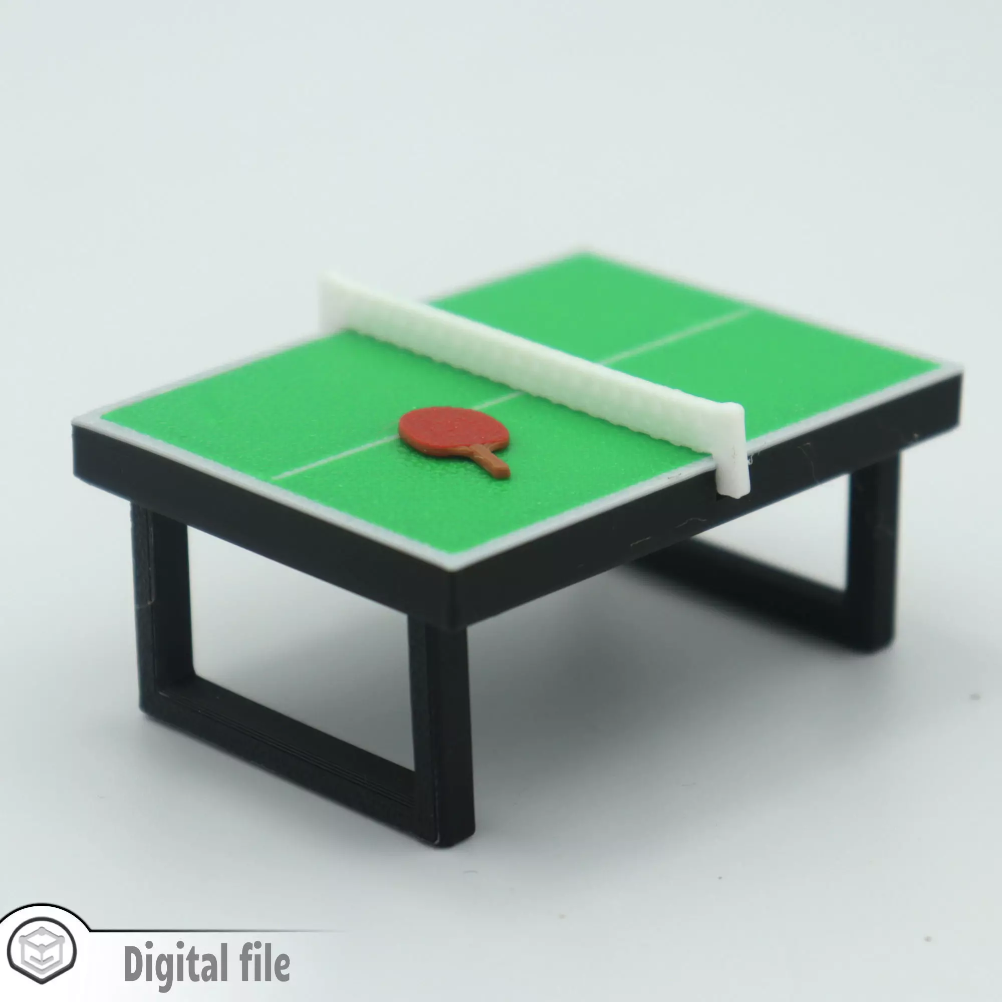 miniature Ping pong table with sliding legs multi-color print 3D print model
