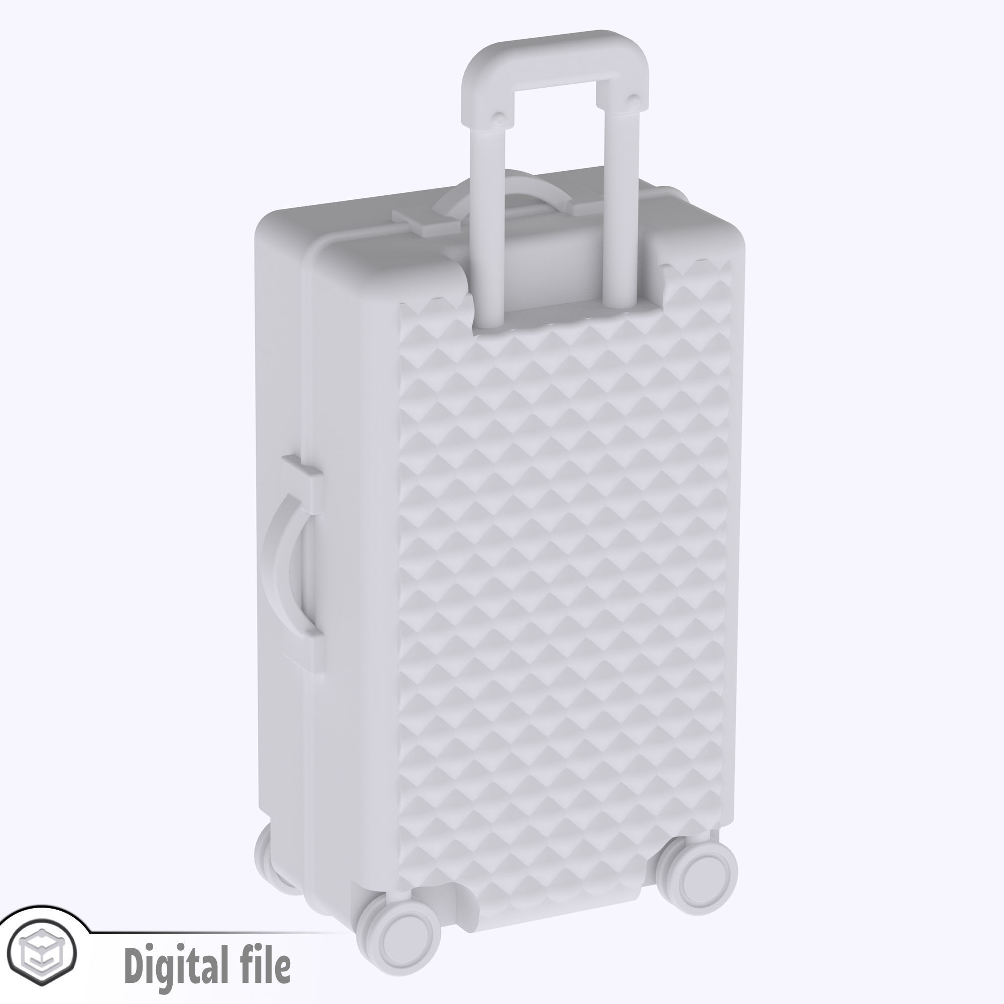 miniature Rolling suitcase 1 3D print model_4