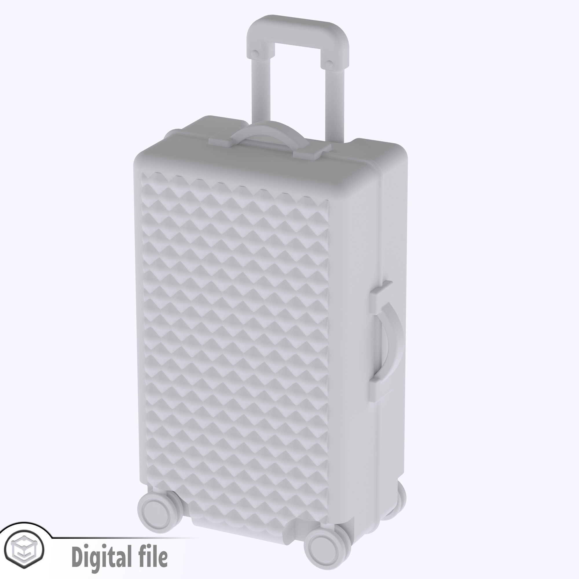 miniature Rolling suitcase 1 3D print model_3