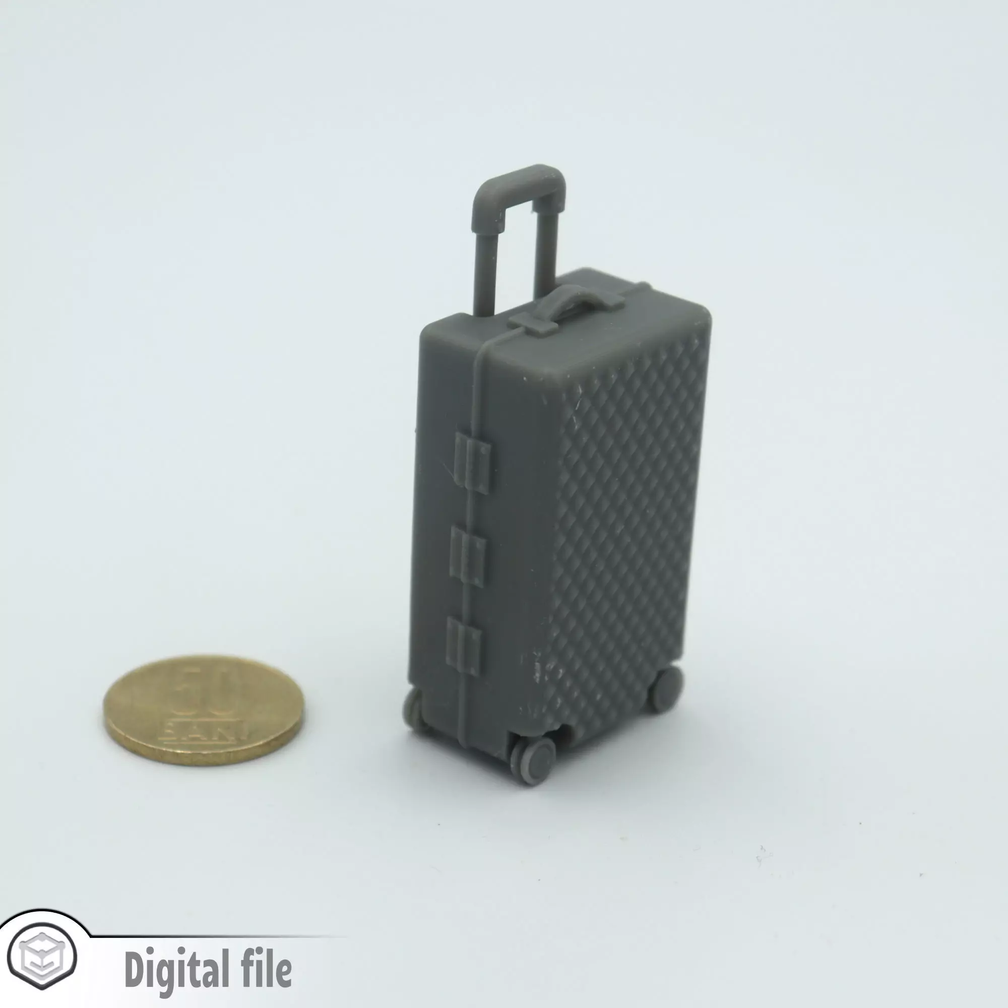 miniature Rolling suitcase 1 3D print model_0