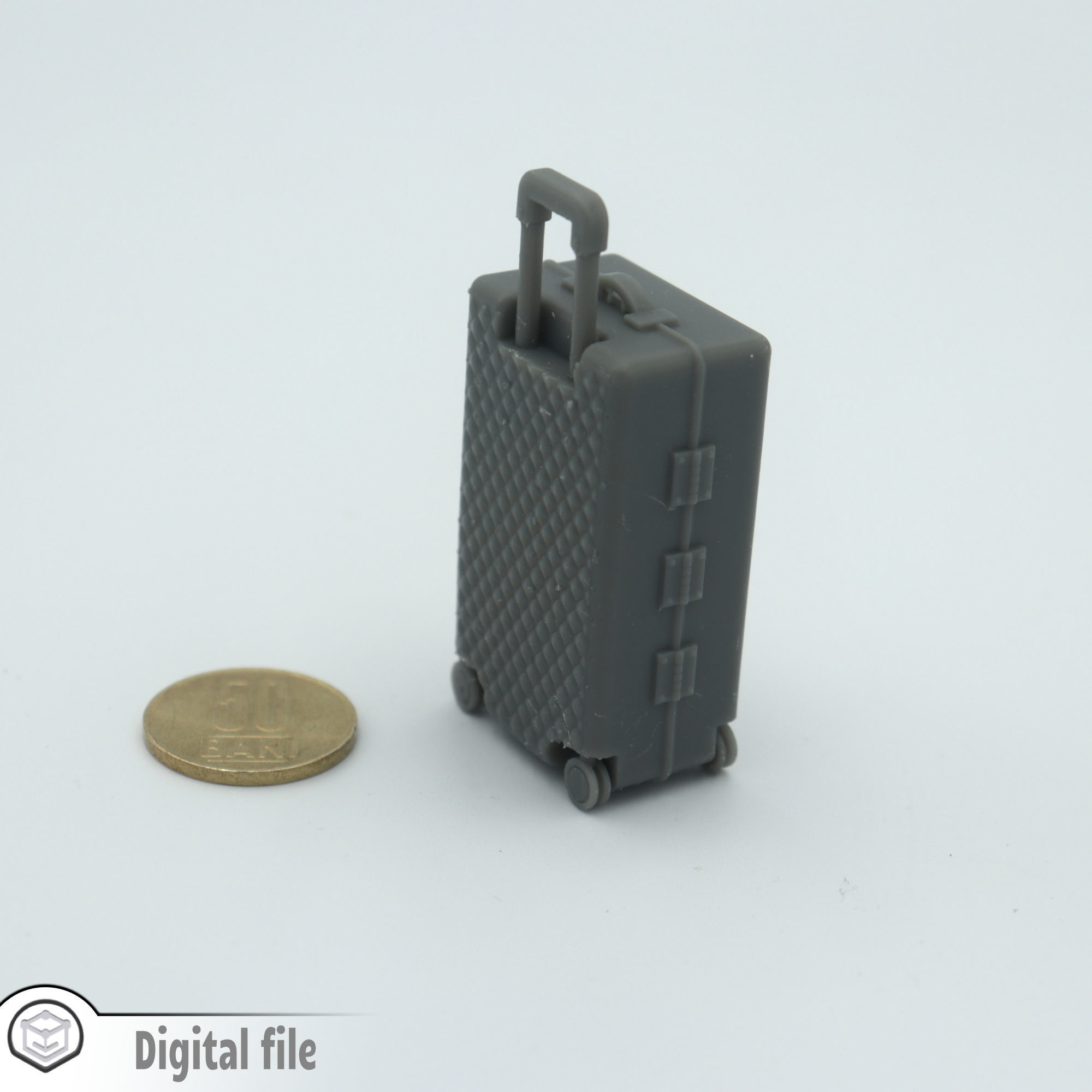 miniature Rolling suitcase 1 3D print model_2