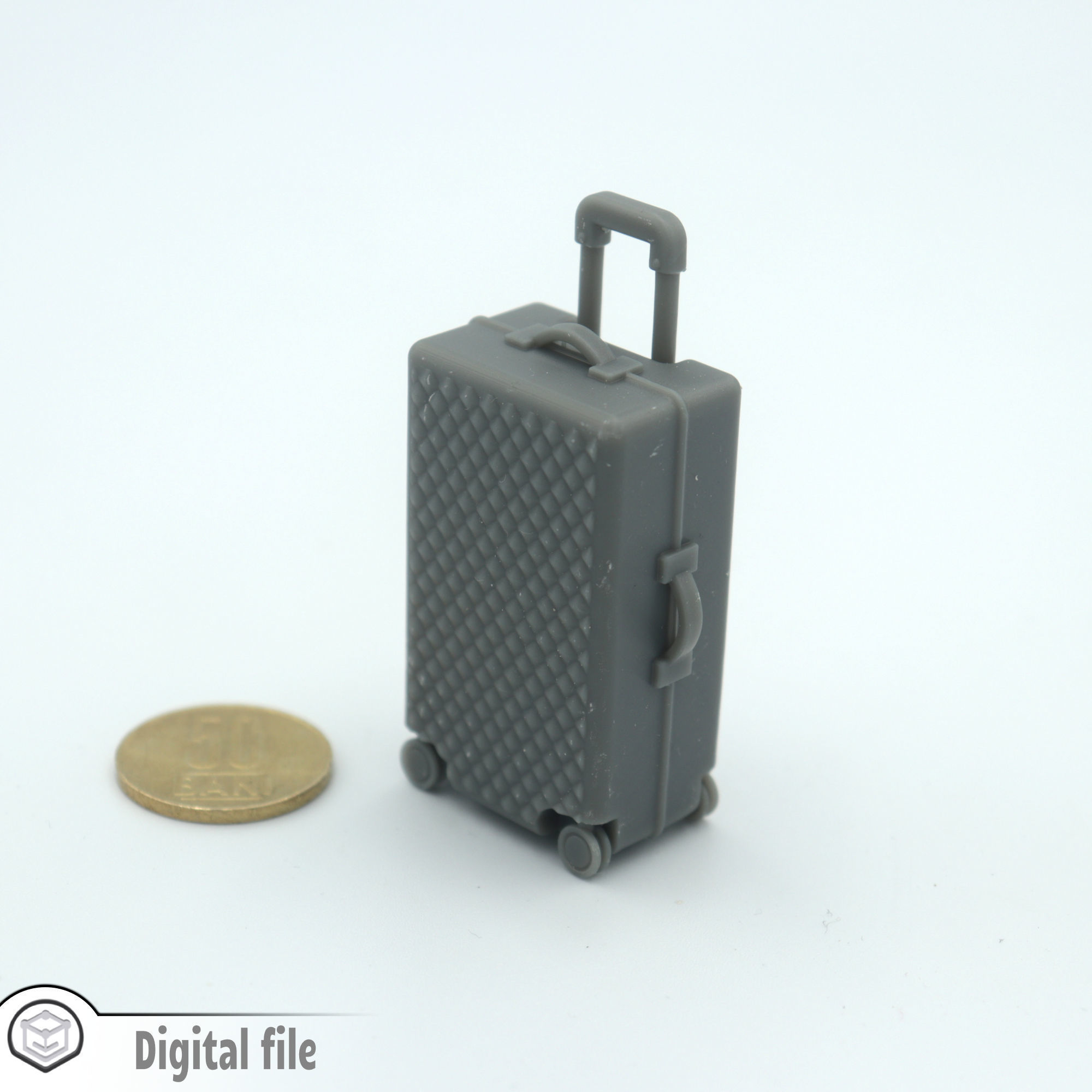 miniature Rolling suitcase 1 3D print model_1
