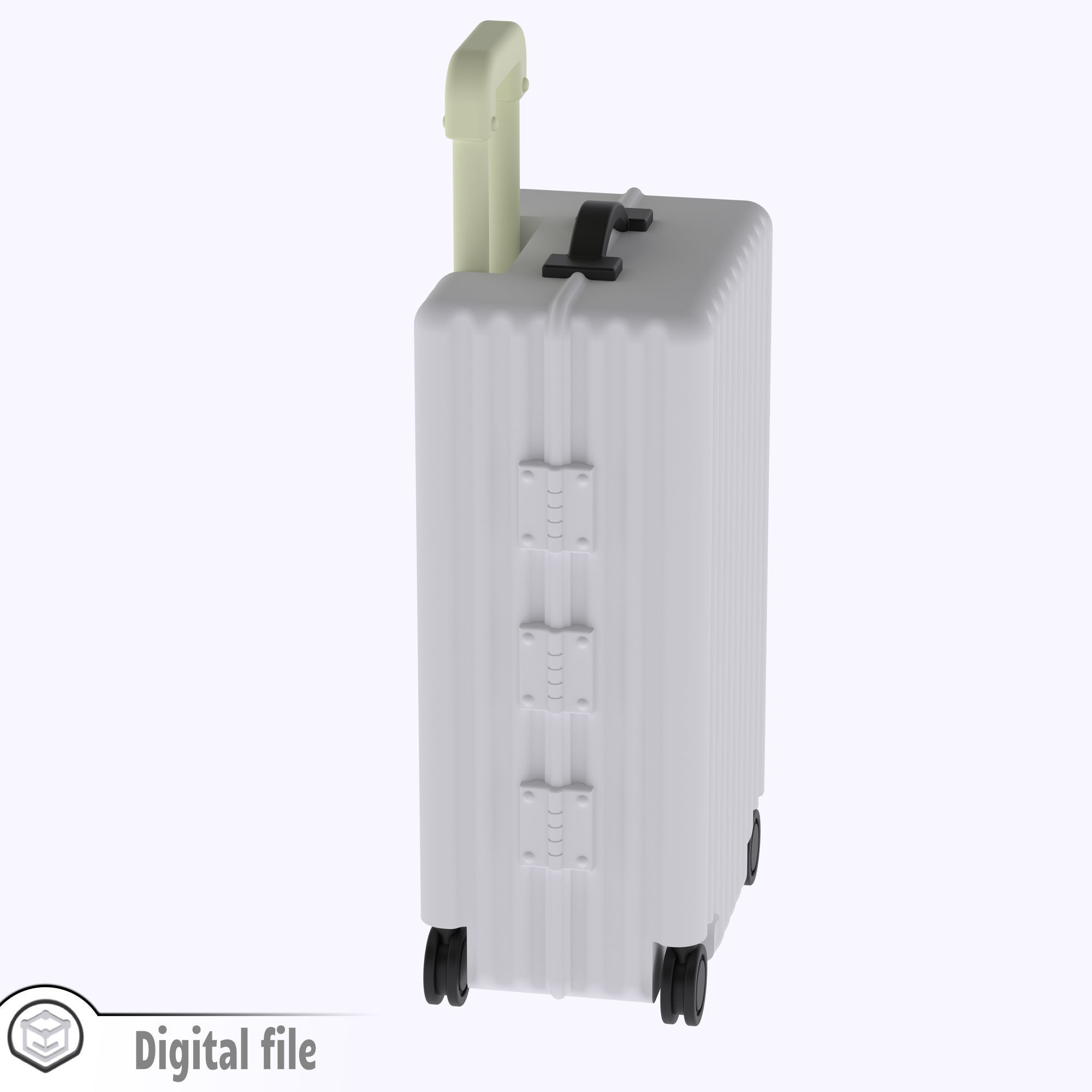 miniature Rolling suitcase 2  3D print model_1