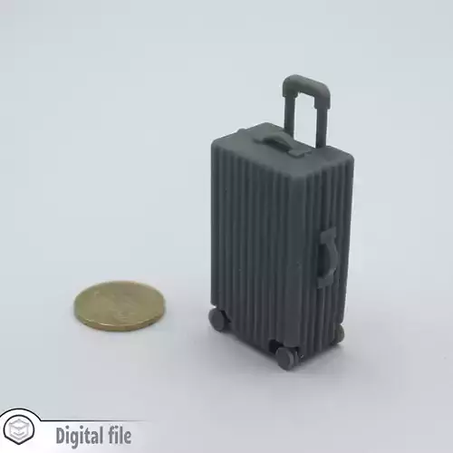 miniature Rolling suitcase 2  3D print model