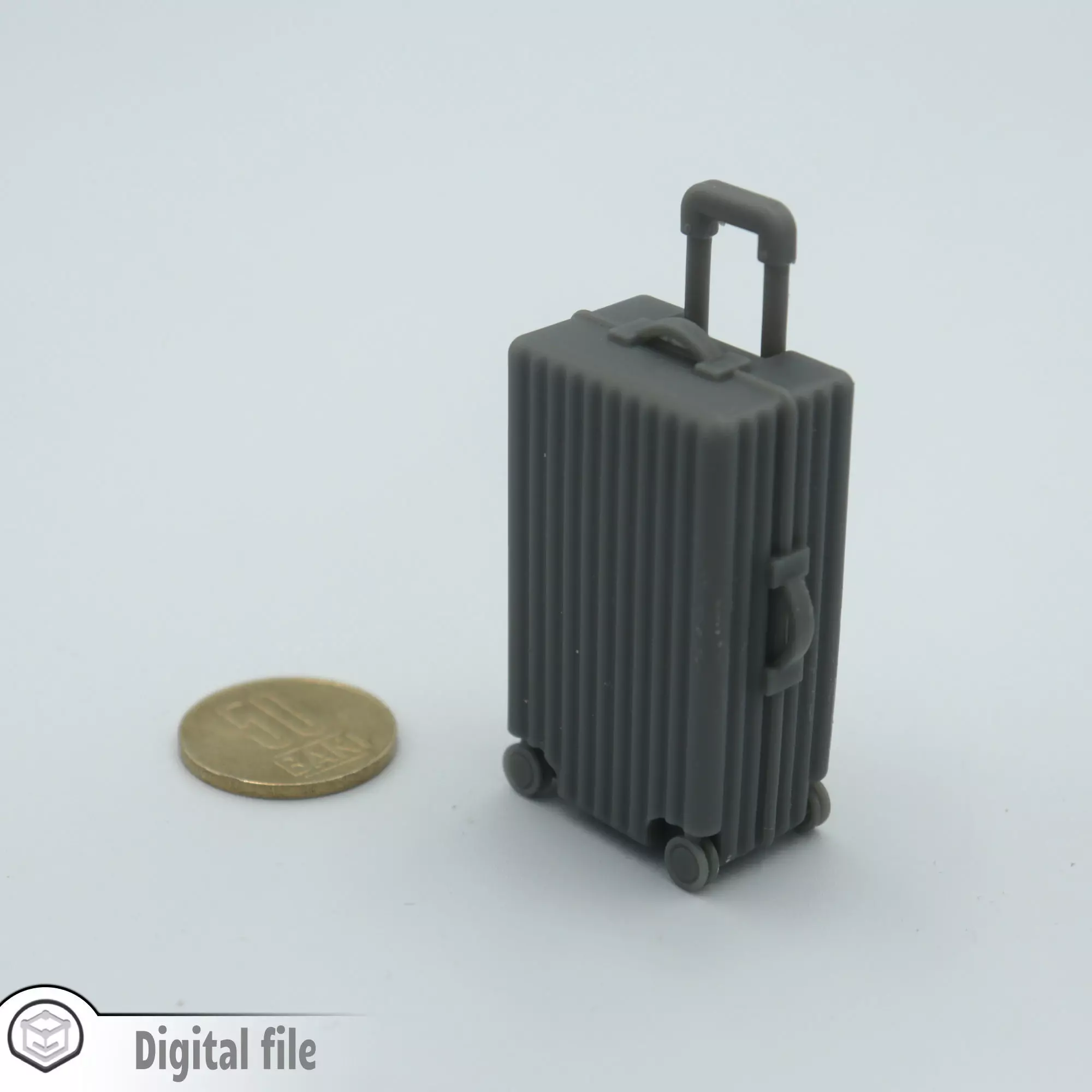 miniature Rolling suitcase 2  3D print model_0