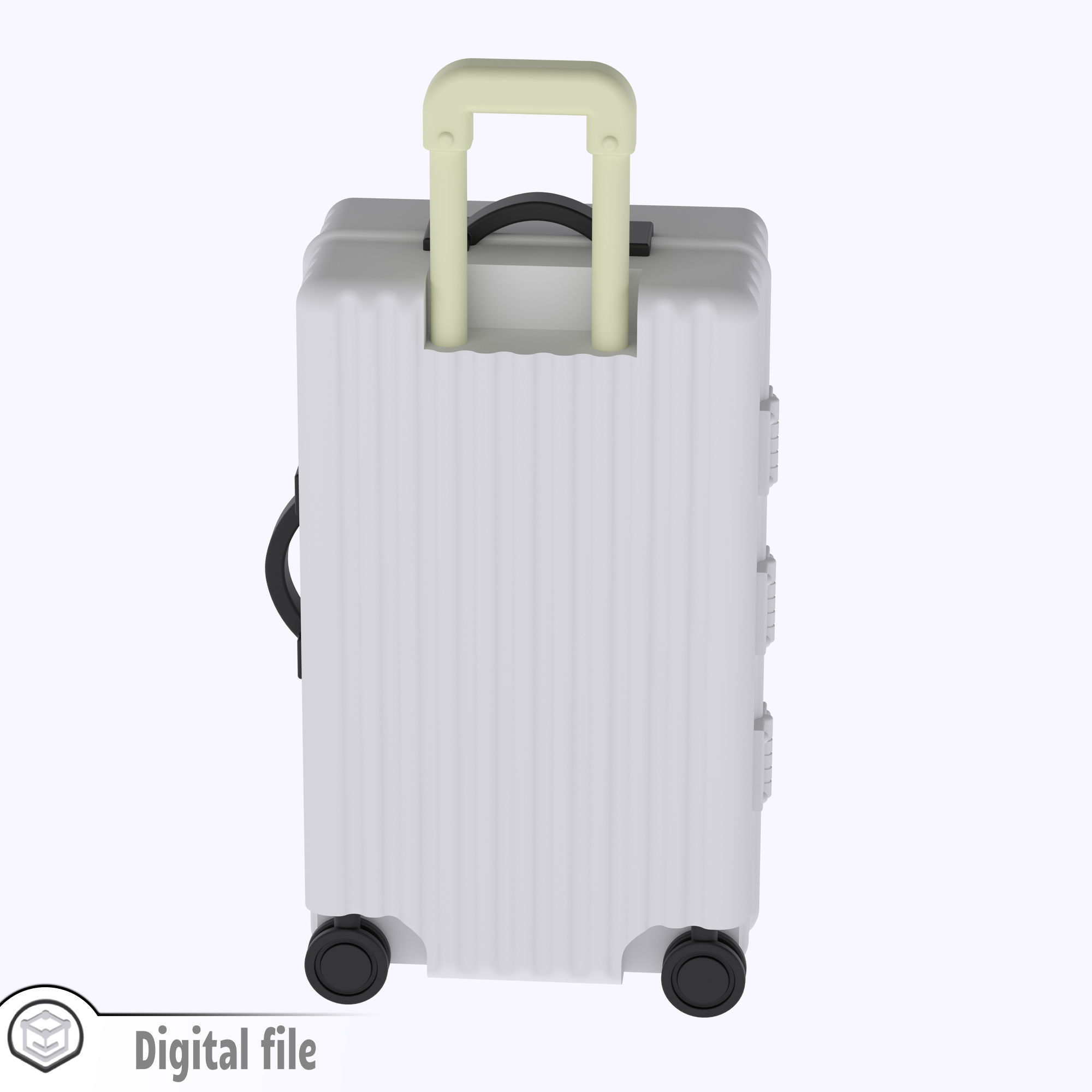 miniature Rolling suitcase 2  3D print model_2