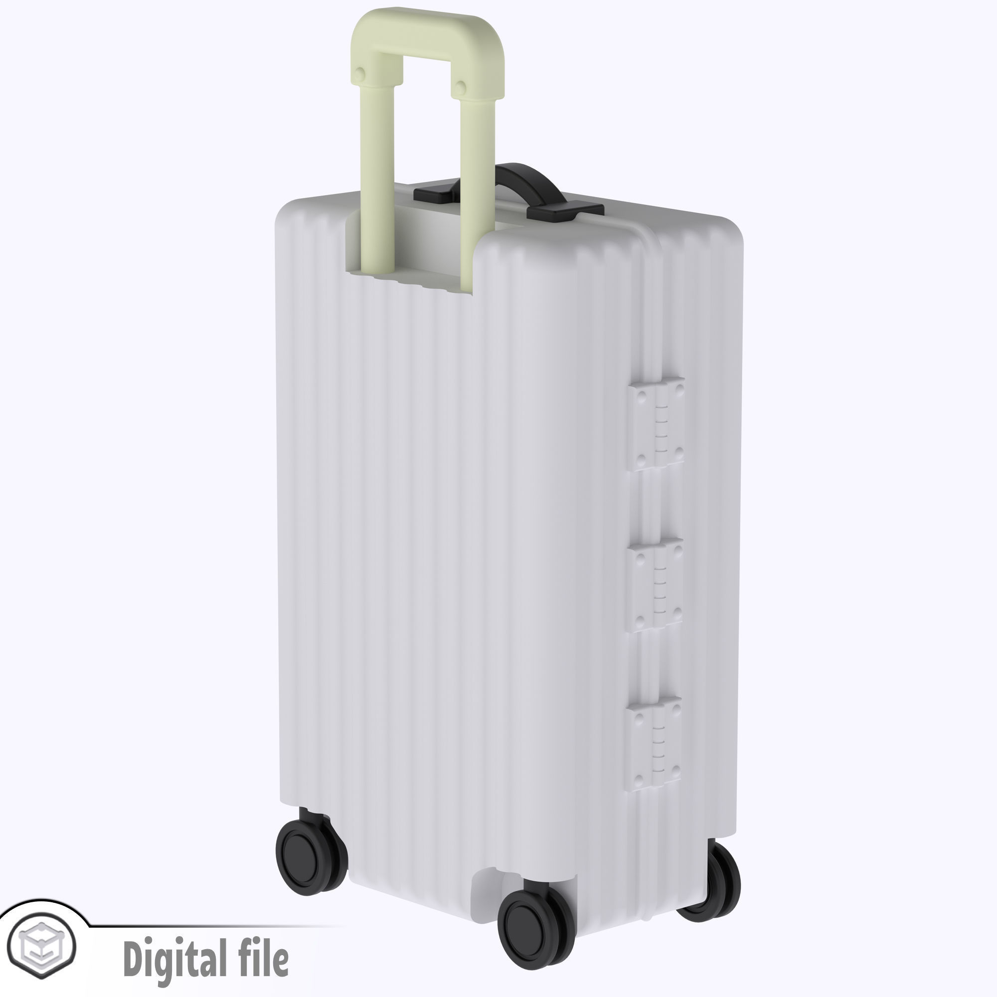 miniature Rolling suitcase 2  3D print model_3