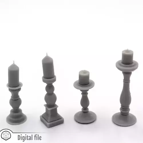 miniature Set 3 assorted candle holders 