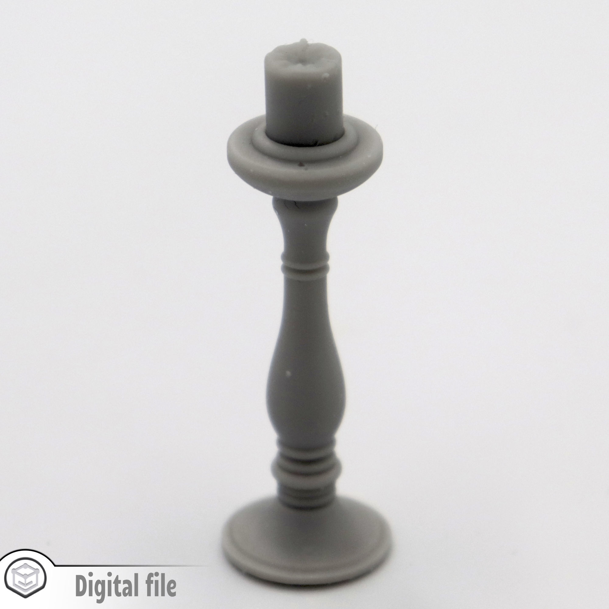 miniature Set 3 assorted candle holders  3D print model_4