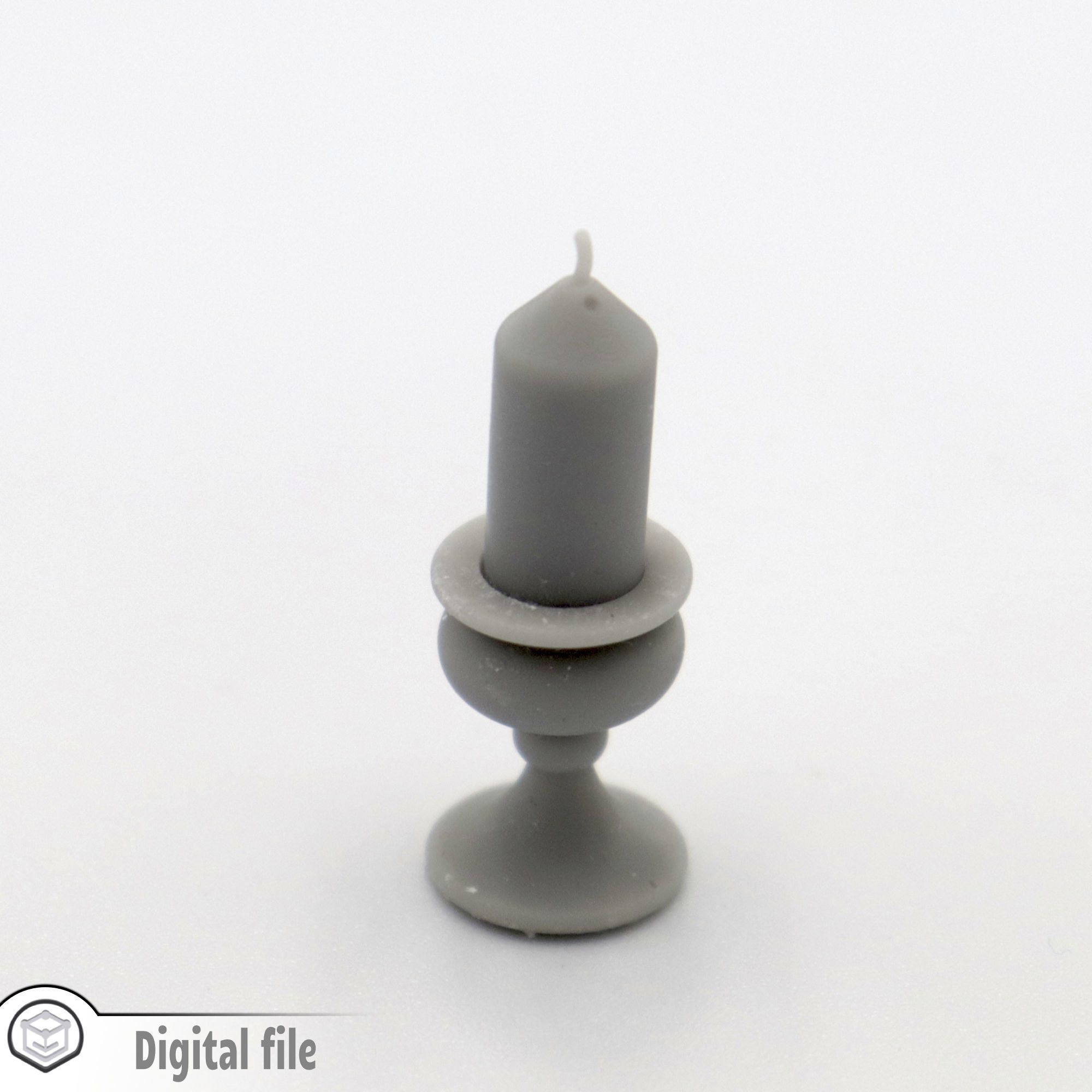 miniature Set 4 small assorted candle holders collection 2  3D print model_4