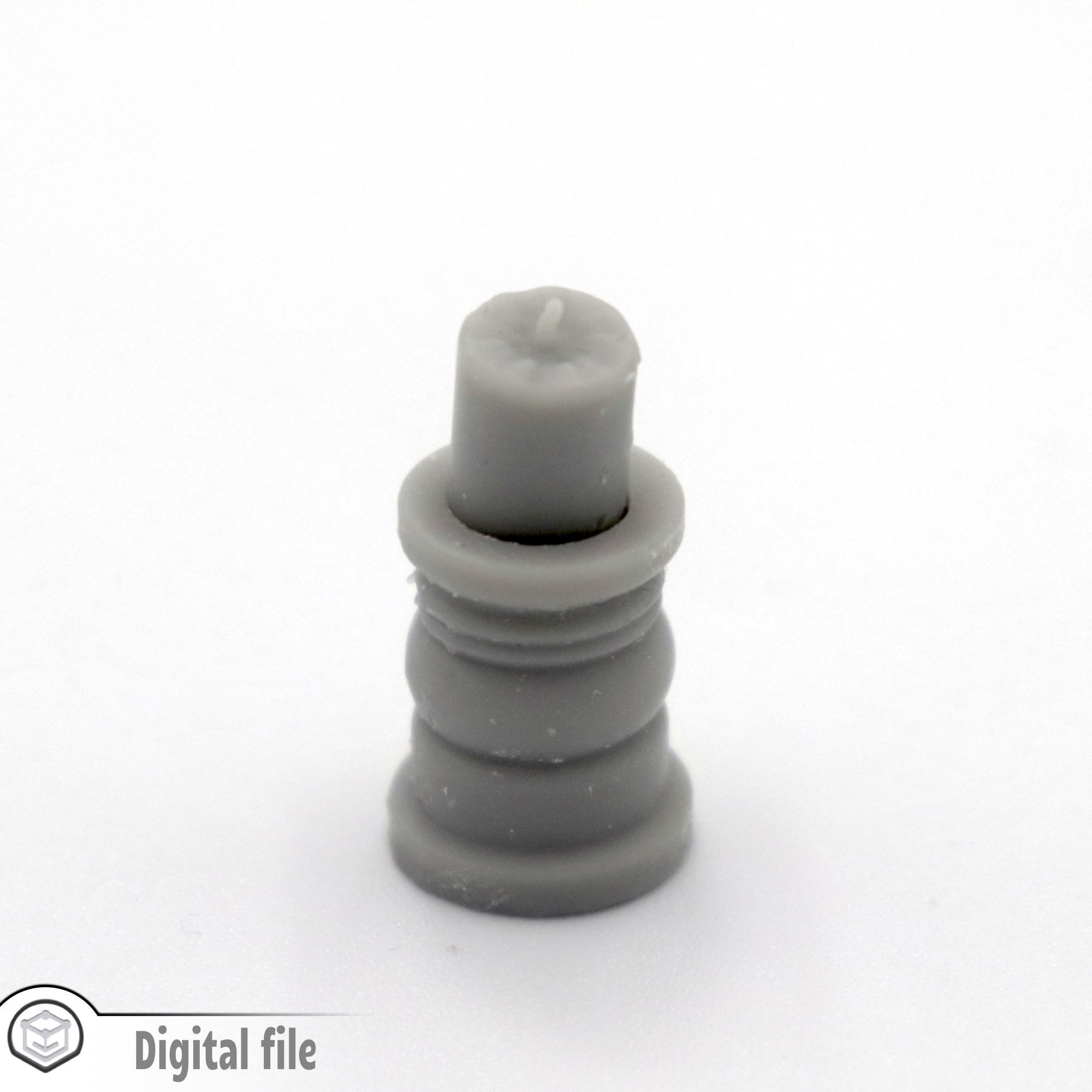 miniature Set 4 small assorted candle holders collection 2  3D print model_2