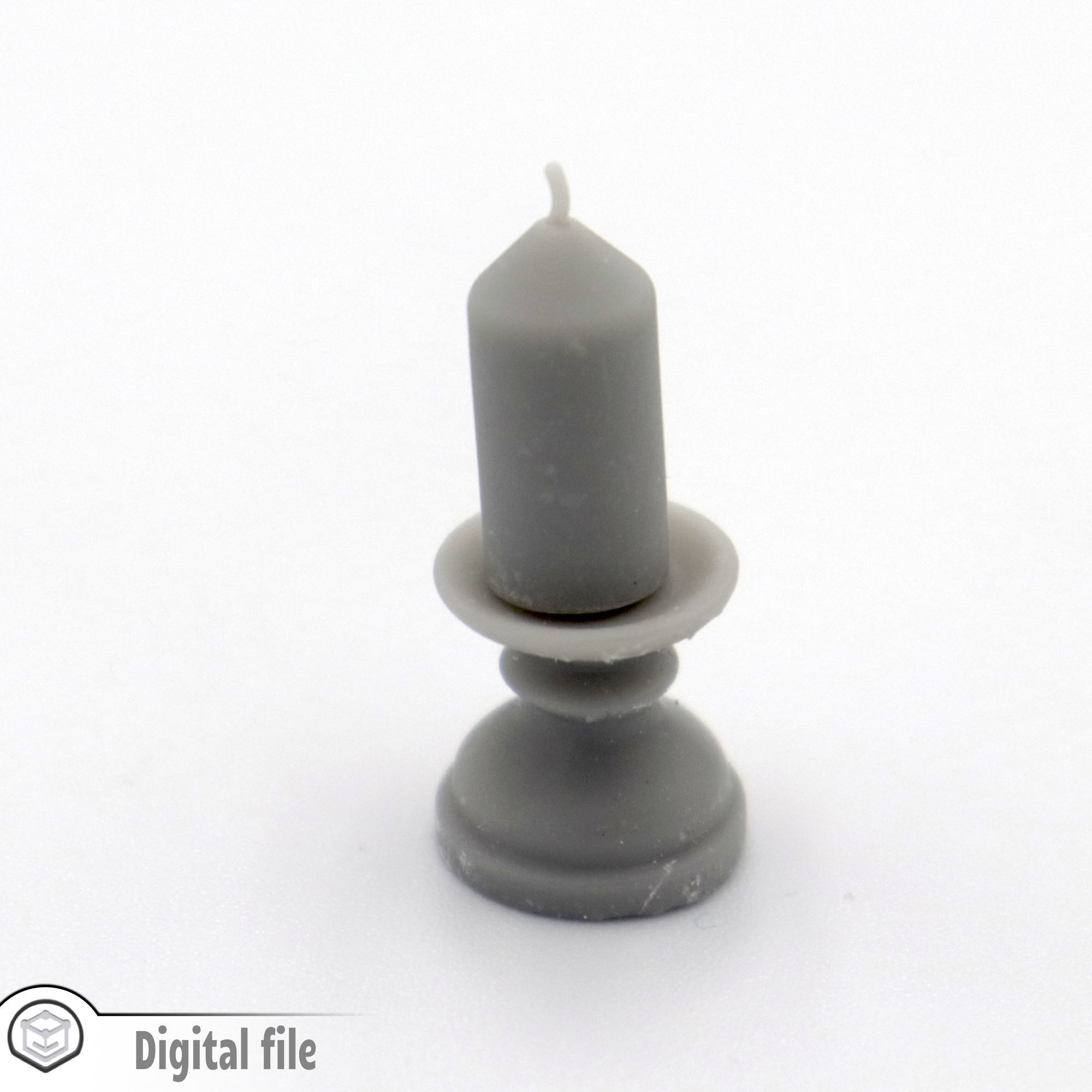miniature Set 4 small assorted candle holders collection 2  3D print model_3