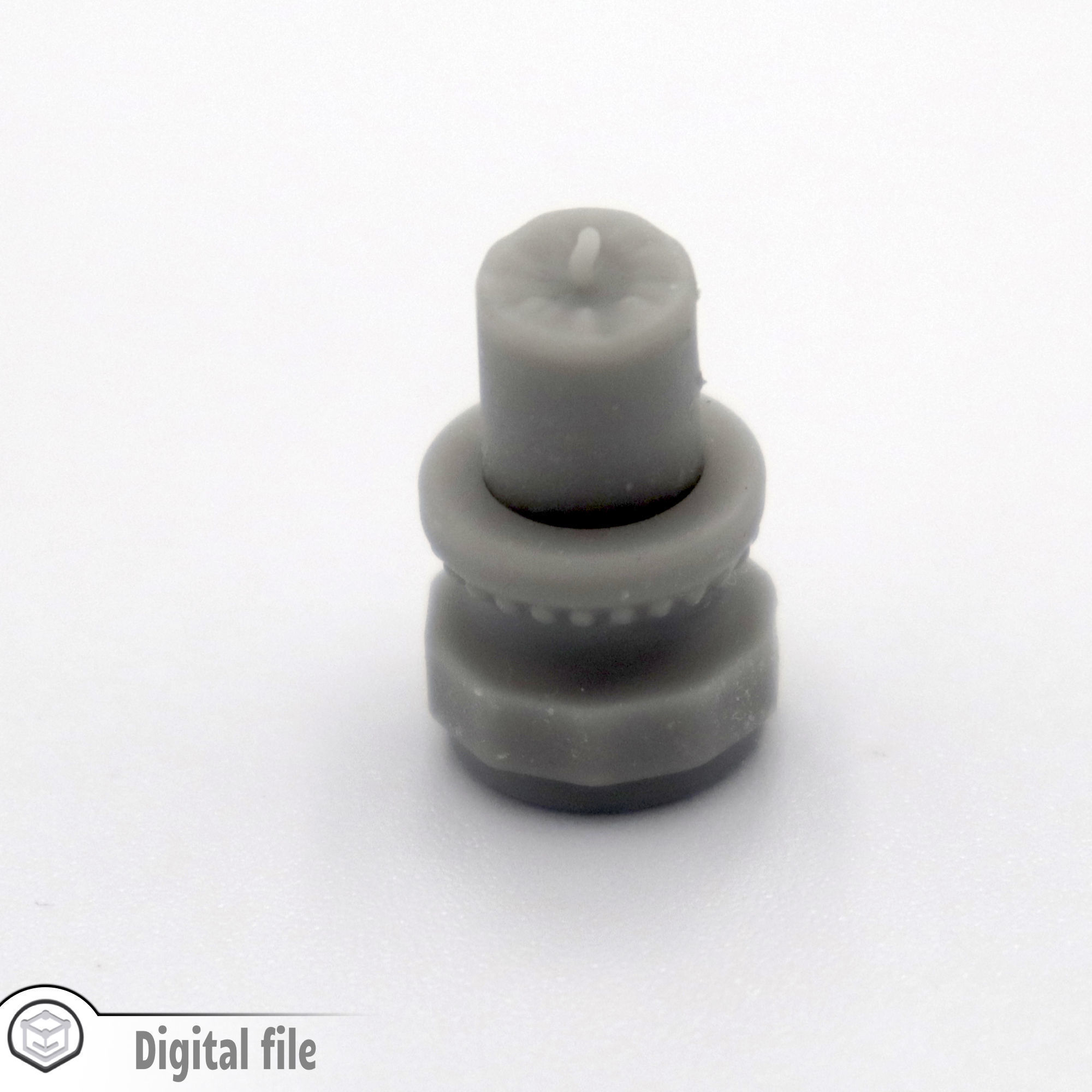 miniature Set 4 small assorted candle holders collection 2  3D print model_1